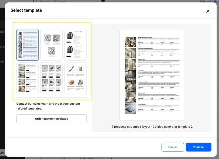 6 templates for Catalog Generator layout-mh