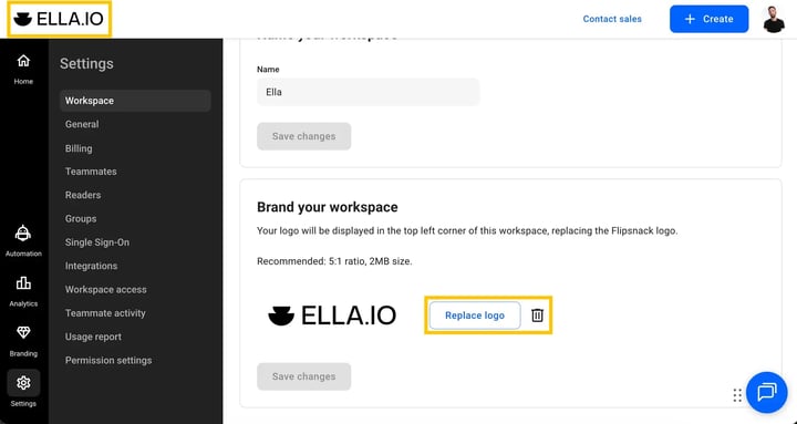 Brand your workspace