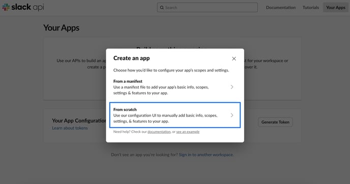 Create an app from scratch