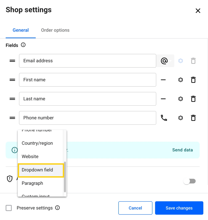 Custom dropdown field-mh