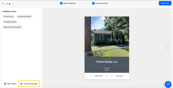 Customize the flipbook player preview