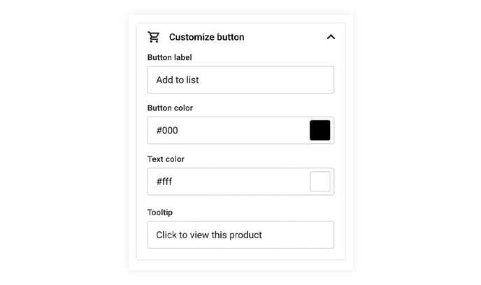 Customize-shopping-button