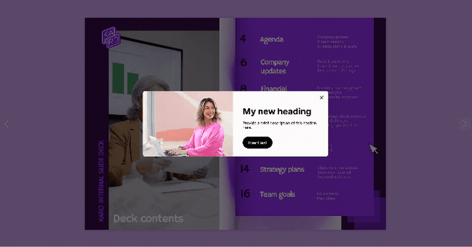 CTA inside a flipbook