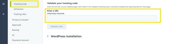 Validate link