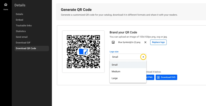 Brand your QR code by adding your logo