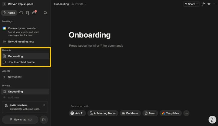 Notion flipbook embed Step 1 - Select your page