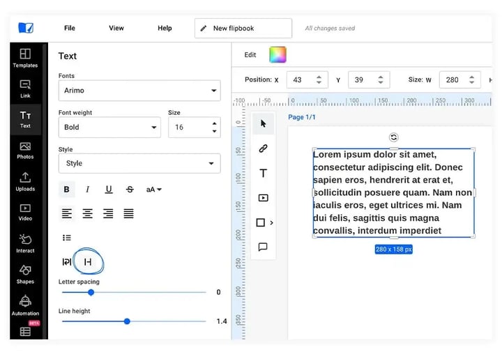 How to enable the clip text button in Design Studio