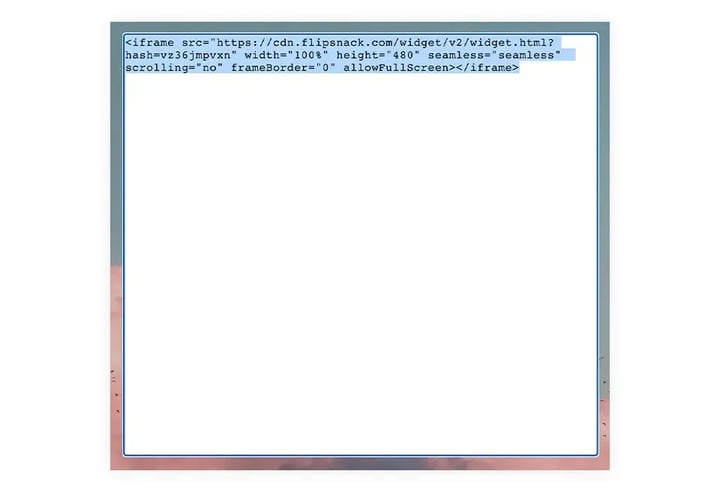 html iframe window flipsnack