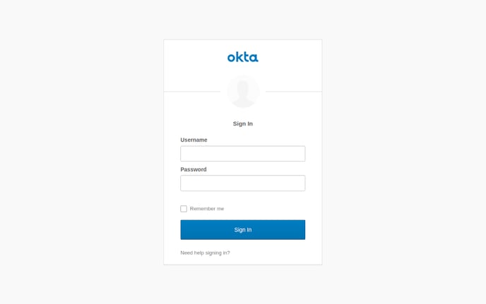 Okta login