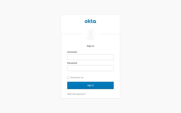 Okta login