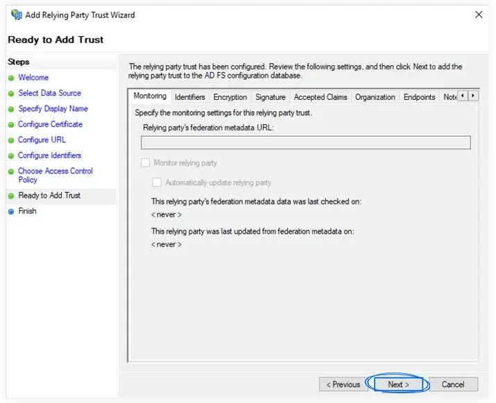 Ready to add Trust option