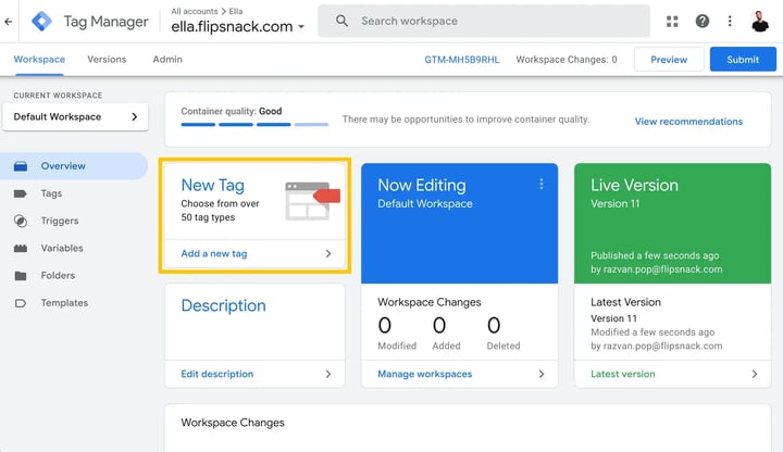 Create a new tag in Google Tag Manager