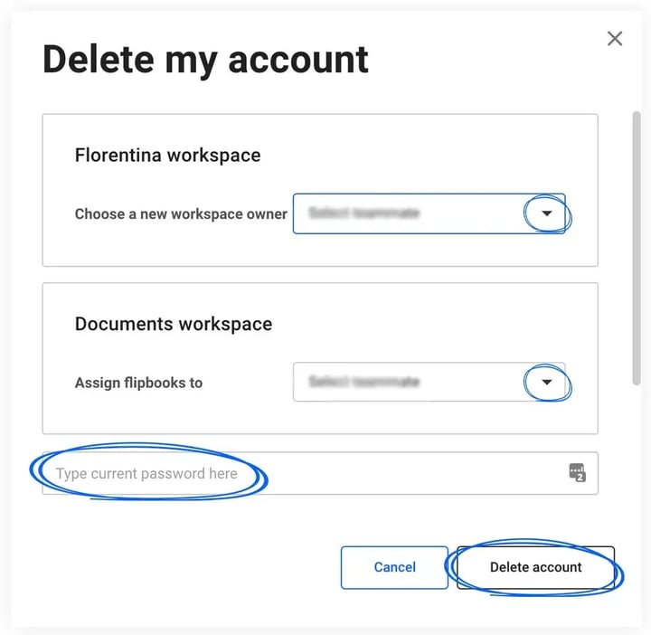 How to delete your account in Flipsnack