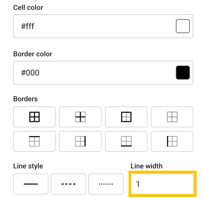 Table elements select border style-1