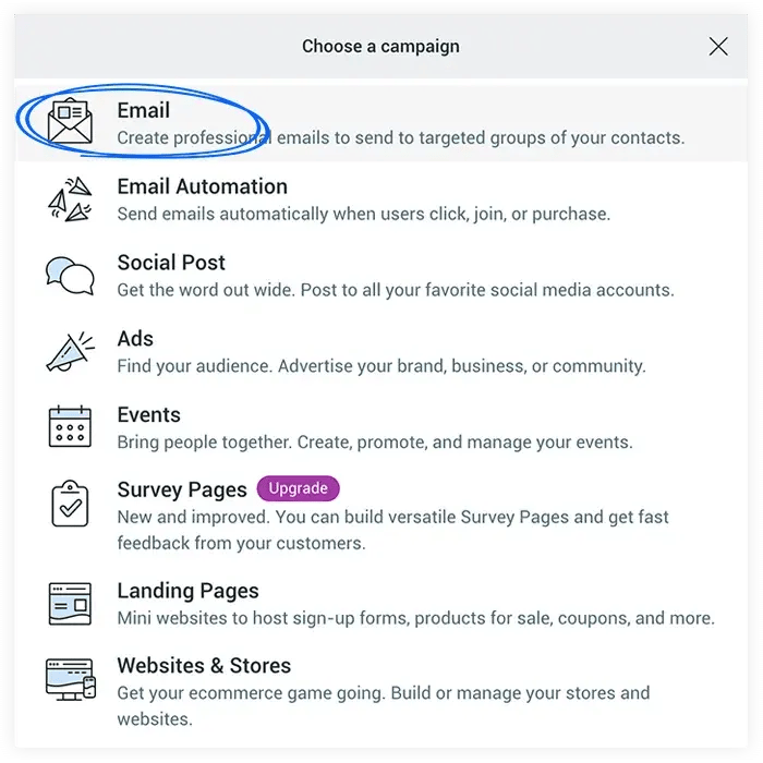 create email campaigns in Constant Contact