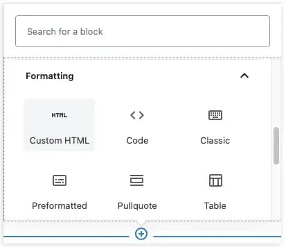 custom html in wordpress