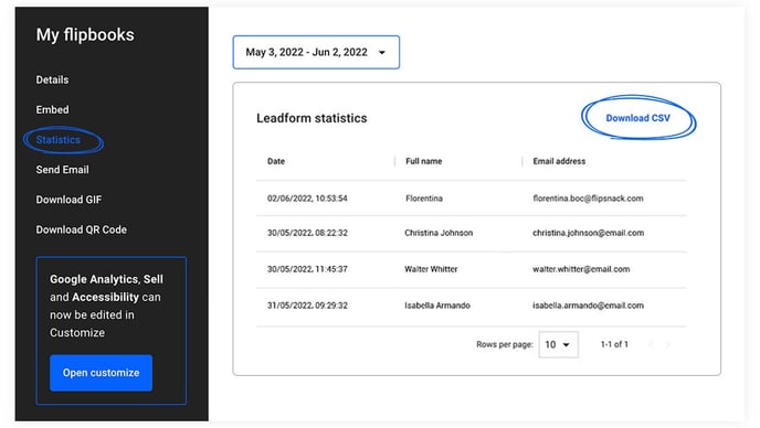 How to download your CSV