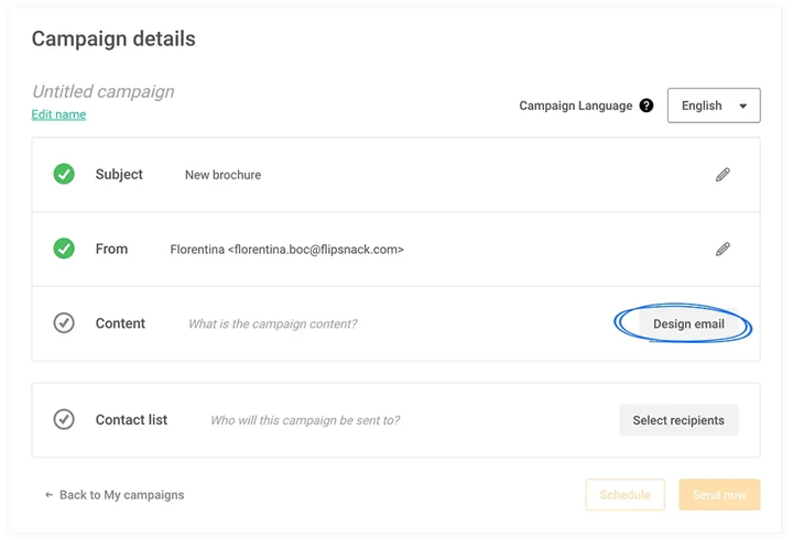 Design email in Mailjet