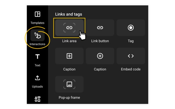 Link-area-in-the-interactions-tab-in-design-studio