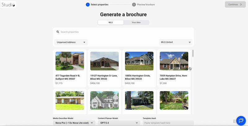 Create a property brochure directly from your MLS data