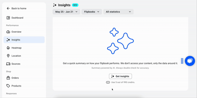 AI Insights in flipsnack