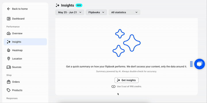 AI Insights in flipsnack