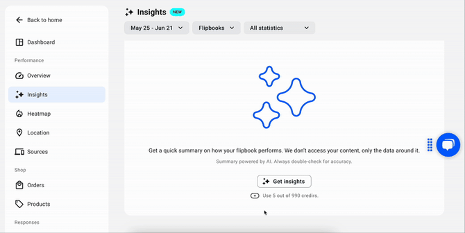 AI Insights in flipsnack