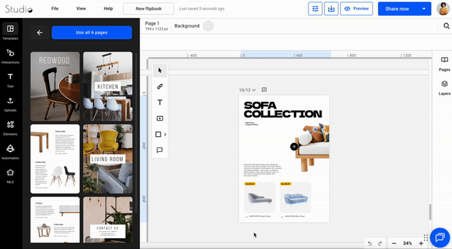 add a new page in the template