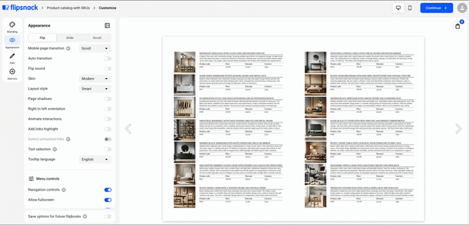 shadows on pages in flipbook