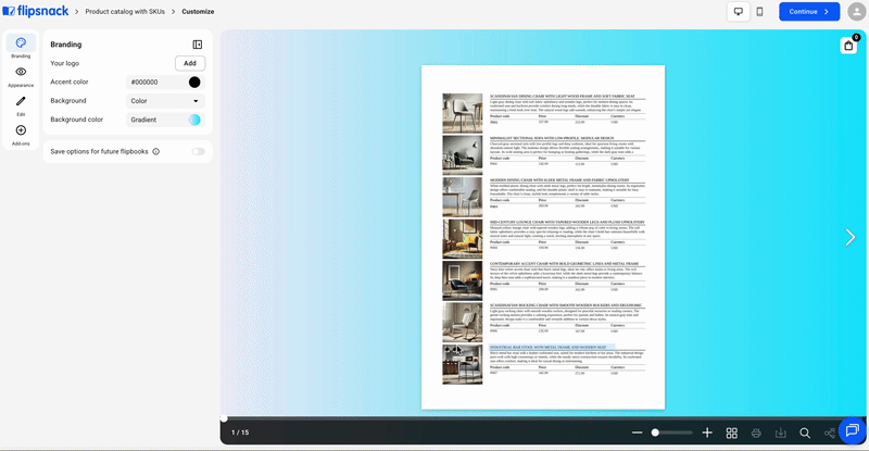 caterease security settings - flipbook by 55322 |... How do I change my flipbook’s branding setting?