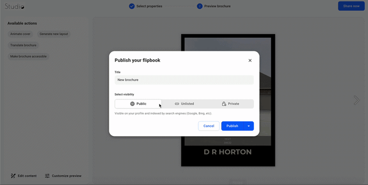 share your MLS brochure