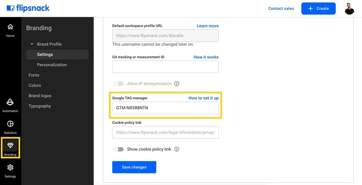 Installing Google Analytics on your profile using Google Tag Manager