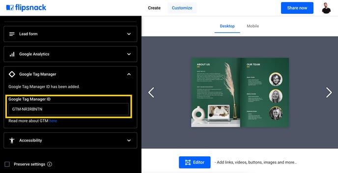 Installing Google Analytics on your flipbooks using Google Tag Manager