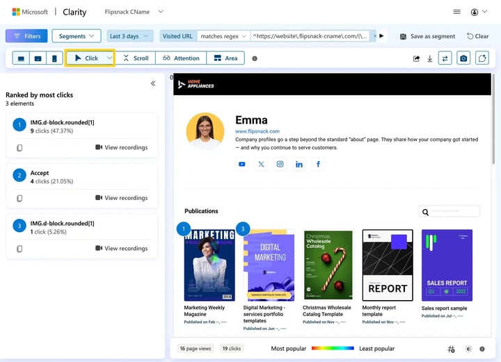 Heatmaps in Microsoft Clarity