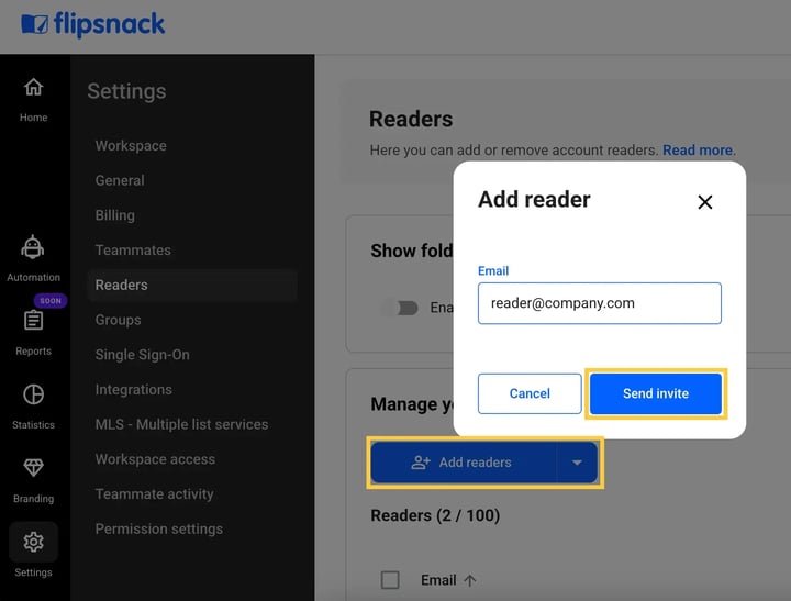 add-a-reader-in-your-workspace
