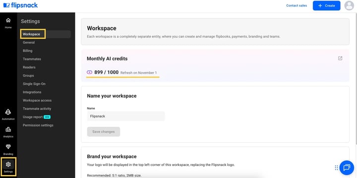 how-to-access-monthly-AI-credits-in-flipsnack