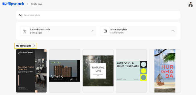 pick from your templates