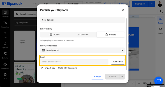Share via email list