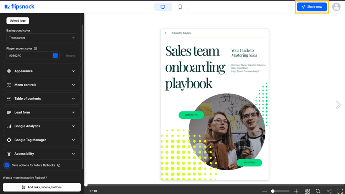 click-on-share-now-to-publish-flipbook