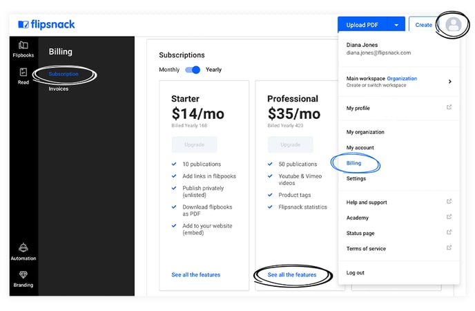 active-pricing-plan-presented-in-the-billing-section-of-the-flipsnack-account