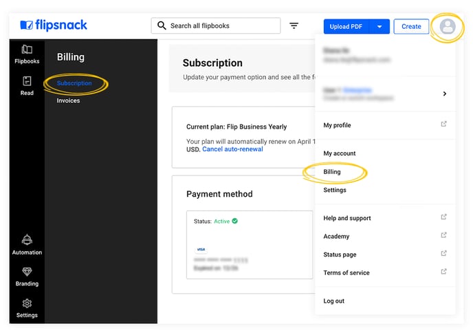 active-subscription-in-flipsnack