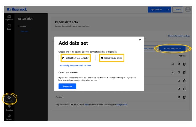 add-data-sets-for-automation-in-flipsnack