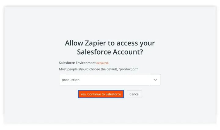allow salesforce