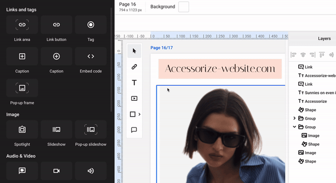 change-tje-link-area-color-in-design-stidio