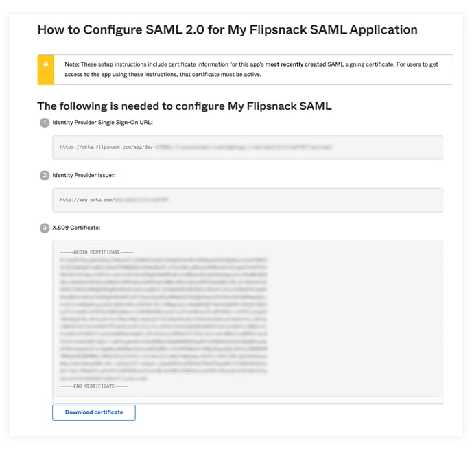 configure-flipsnack-saml