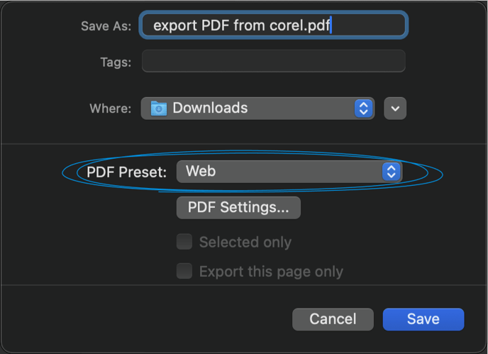 corel-export-window