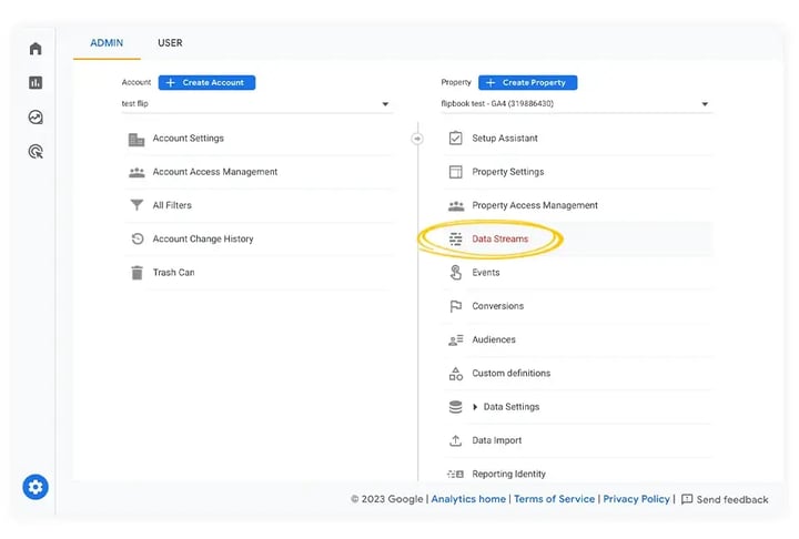 data-streams-option-in-GA4-property-panel