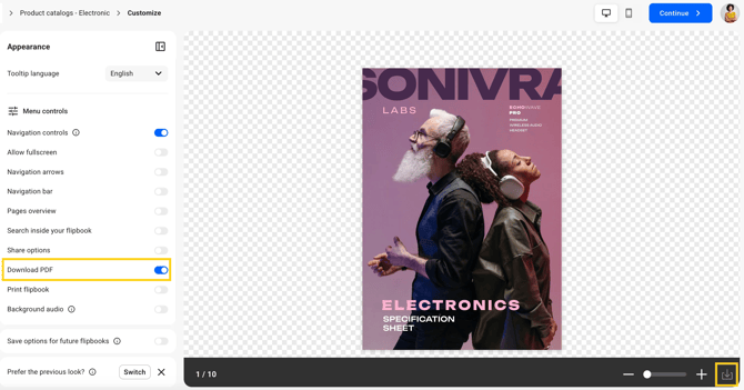 download pdf in flipsnack-mh