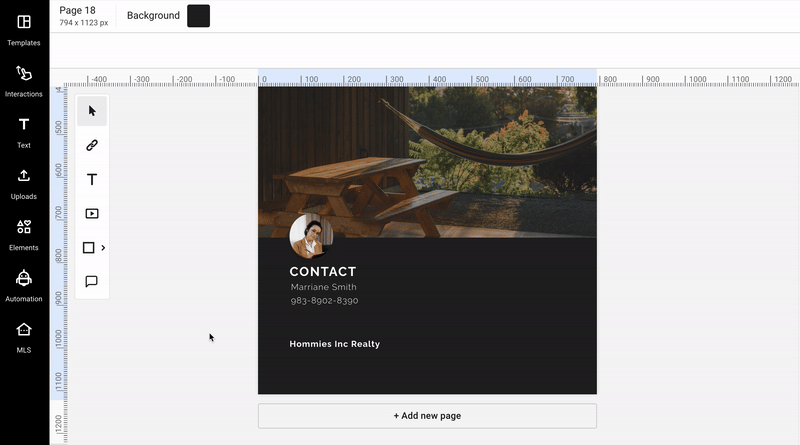 drawing-a-link-area-to-create-a-clickable-phone-number-in-design-studio