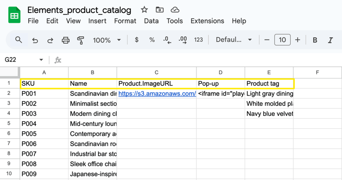 elements product